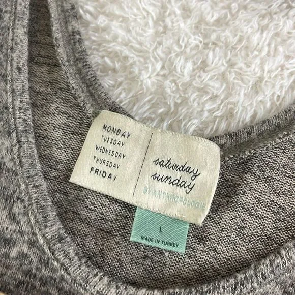 Saturday Sunday By Anthropologie jumpsuit Womens Large Cloud Fleece Romper - Picture 9 of 12